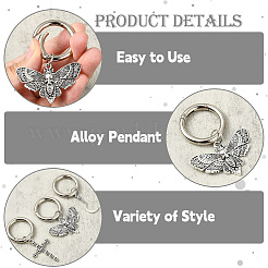 24 шт. 12 стиля подвески для обуви в виде черепа из сплава&nbsp;HJEW-CJ00043