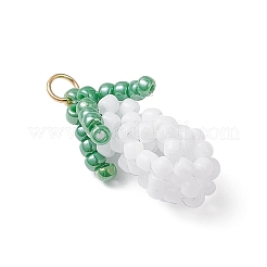 Подвески из стеклянных бусин в форме баклажана 3d&nbsp;PALLOY-MZ00942-04