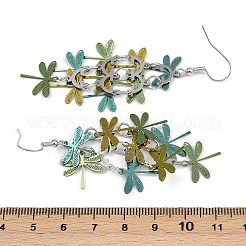 Серьги-подвески в виде стрекоз из нержавеющей стали 430 EJEW-A137-04P-04