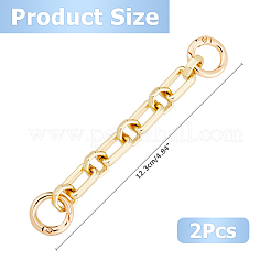 2 шт. сплав прямоугольные и восьмиугольные звенья цепи удлинительные цепи для сумок HJEW-HS00047