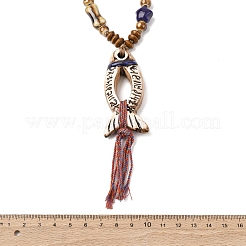 Керамическая подвеска в виде рыбы NJEW-B146-06