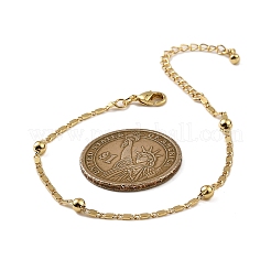 Браслеты из латунной цепочки с покрытием для женщин&nbsp;BJEW-G735-03G