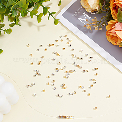 100 шт. 2 цвета латунные обжимные бусины KK-ME0003-11