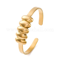 Браслеты-манжеты из нержавеющей стали 304 для женщин&nbsp;LS-BJEW-F491-01G-05