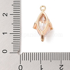 Подвески из прозрачного стекла с инкрустацией из латуни KK-S388-28G