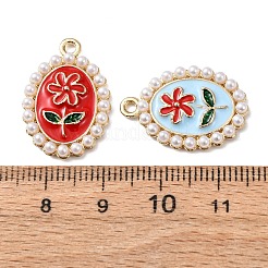 Подвески из сплава с эмалью и АБС-пластика с имитацией жемчуга&nbsp;FIND-Z111-06G