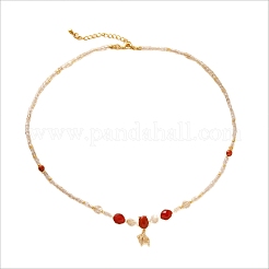 Женские ожерелья с подвеской в виде рыбы из натурального золота&nbsp;DL2106