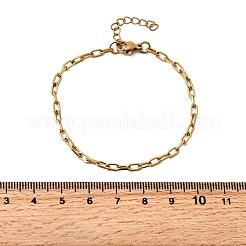 Браслеты-цепочки из нержавеющей стали 304 для женщин и мужчин BJEW-A050-03G