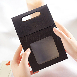 Rechteckige Geschenkboxen zur Aufbewahrung aus Papier mit klarem Fenster&nbsp;LS-CON-WH0095-60