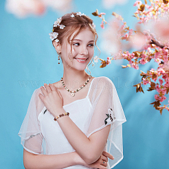 Круглые натуральные дендритные нити из бисера яшмы G-AR0002-87