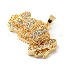 Pendentifs avec zircon cubiques à micro-pavés en laiton&nbsp;KK-P250-37G