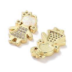 Латунные микропаве прозрачные подвески с фианитом KK-L213-043G-02