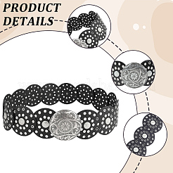 Винтажные полые корсетные ремни из искусственной кожи с дисковыми застежками из сплава&nbsp;AJEW-WH20070-089C