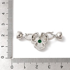 Застежки-бабочки из латуни с цветочным узором KK-A227-05P