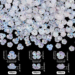 300 шт. 3 шт. гальванических акриловых колпачков для бусин&nbsp;PACR-PH0001-07