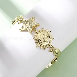 Латунь ссылка браслеты для женщин BJEW-H209-11G