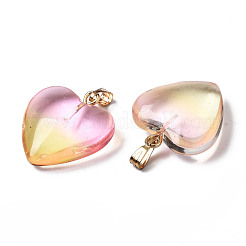 Двухцветные стеклянные подвески GLAA-N035-016-C04