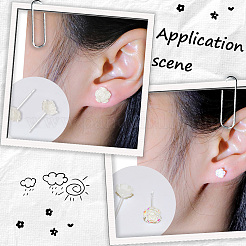 12 пара сережек-гвоздиков из смолы 6 стилей EJEW-SP0001-14