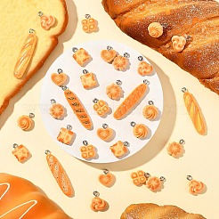 35 шт. подвески из смолы с имитацией хлеба в 7 стилях&nbsp;FIND-YW0009-24