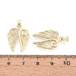 Латунные микропаве прозрачные подвески с фианитом&nbsp;KK-T075-82G