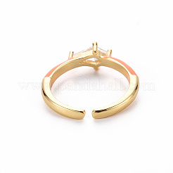 Манжеты из латуни с эмалью&nbsp;RJEW-T016-28D-NF