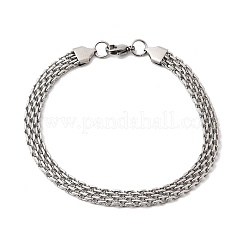 Bracelets à maillons en acier inoxydable 201 pour femmes et hommes&nbsp;STAS-T077-20P-01