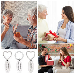 6 шт. 2 стиля овальный брелок ко дню матери со словами помни AJEW-GO0001-57