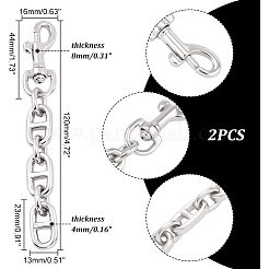 Legierungsbeutel-Verlängerungsketten&nbsp;LS-DIY-WH0304-427P