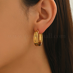 Минималистичные круглые серьги-кольца из нержавеющей стали 304 MS5537