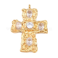 Подвески из нержавеющей стали 304 с микропаве из кубического циркония&nbsp;STAS-P421-02G-A