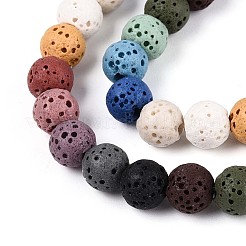 Бусы из натуральной лавы G-N257-17A-01