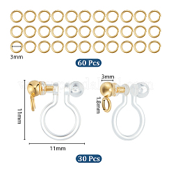 30 шт. фурнитура для сережек-клипс из нержавеющей стали 304 STAS-UN0051-65