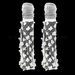 Носки из полиэстеровой марли с цветочным узором AJEW-WH20080-22A