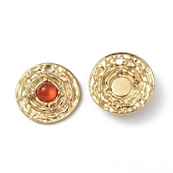 Подвески из натурального сердолика из нержавеющей стали 201 с вакуумным покрытием pvd STAS-C064-VC883