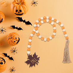Круглые деревянные бусины осеннее украшение&nbsp;AJEW-WH20019-60