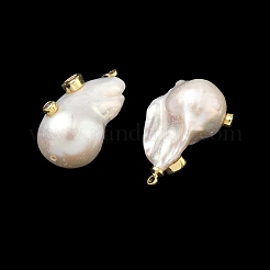 Pendenti in ottone e perle con micro pavé di zirconi cubici&nbsp;KK-H259-13D-G03