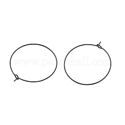 24 pieza de accesorios para pendientes de aro de acero inoxidable quirúrgico 316L de 4 tamaños&nbsp;X1-STAS-ZZ0001-03EB