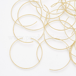 Brass Linking Rings, Real 18K Gold Plated, 42x1mm