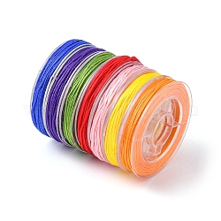 7 rouleau de fil de nylon 7 couleurs, corde à nouer chinoise, colorées, 0.8mm, environ 7.65~9.84 yards (7~9 m)/rouleau