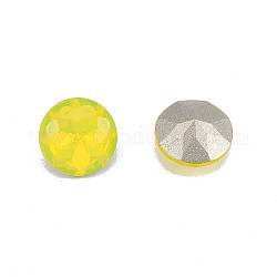 K9 cabujones de cristal de rhinestone, puntiagudo espalda y dorso plateado, facetados, plano y redondo, citrino, 8x5mm