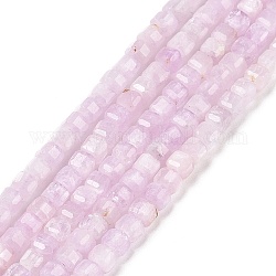 Chapelets de perles en kunzite naturelle, facette, cube, 2.5x2.5x2.5mm, Trou: 0.5mm, Environ 186~188 pcs/chapelet, 15.16~15.35 pouce (38.5~39 cm)