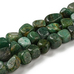 Hebras de abalorios de jade africano naturales, piedra caída, pepitas, 3~7.5x4.5~6x3~6mm, agujero: 1 mm, aproximamente 61~66 pcs / cadena, 15.16''~15.35'' (38.5~39 cm)