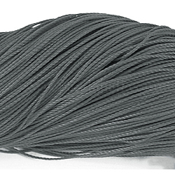 Cordon rond en polyester ciré, cordon ciré taiwan, cordon torsadé, gris ardoise, 1.5mm, environ 415.57 yards (380m)/paquet