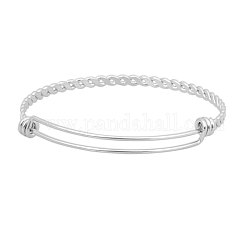 Adjustable 304 Stainless Steel Expandable Bangle Making, Stainless Steel Color, 2-1/2 inch(6.5cm)