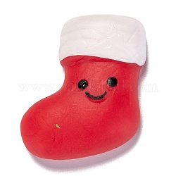 Рождественская тема в форме носка мягкая игрушка для стресса, забавная сенсорная игрушка непоседа, для снятия стресса и тревожности, красные, 40x32x12 мм