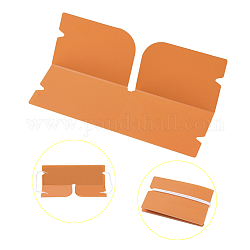 Organisateur de clip de rangement en plastique pliable portable, pour couvre-bouche jetable, orange, 190x120x0.3mm
