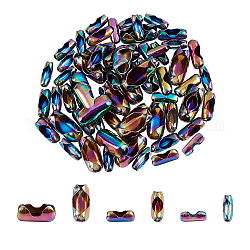 Racores de cadena de bolas de acero inoxidable unicraftale 304, color del arco iris, 9~13x3~6mm, apto para cadena de bolas de 3~5.5 mm, 60 unidades / caja