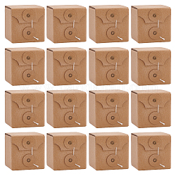 Cajas plegables cuadradas de papel kraft, para envolver regalos, burlywood, Producto terminado: 7x7x7cm, 22.5x14x0.5 cm