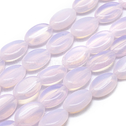Chapelets de perles d'opalite, ovale, 11.5x7.5x3.5mm, Trou: 0.8mm, Environ 35 pcs/chapelet, 15.35 pouce (39 cm)