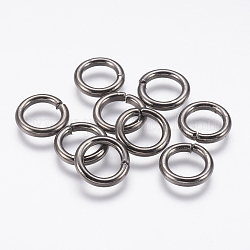 Eisen offenen Ringe springen, Metallgrau, 12 Gauge, 12x2 mm, Innendurchmesser: 8 mm